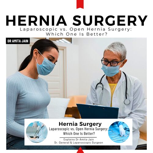 Dr Amita Jain, a leading laparoscopic surgeon and specialised hernia repair surgeon in Delhi